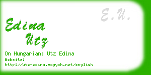 edina utz business card